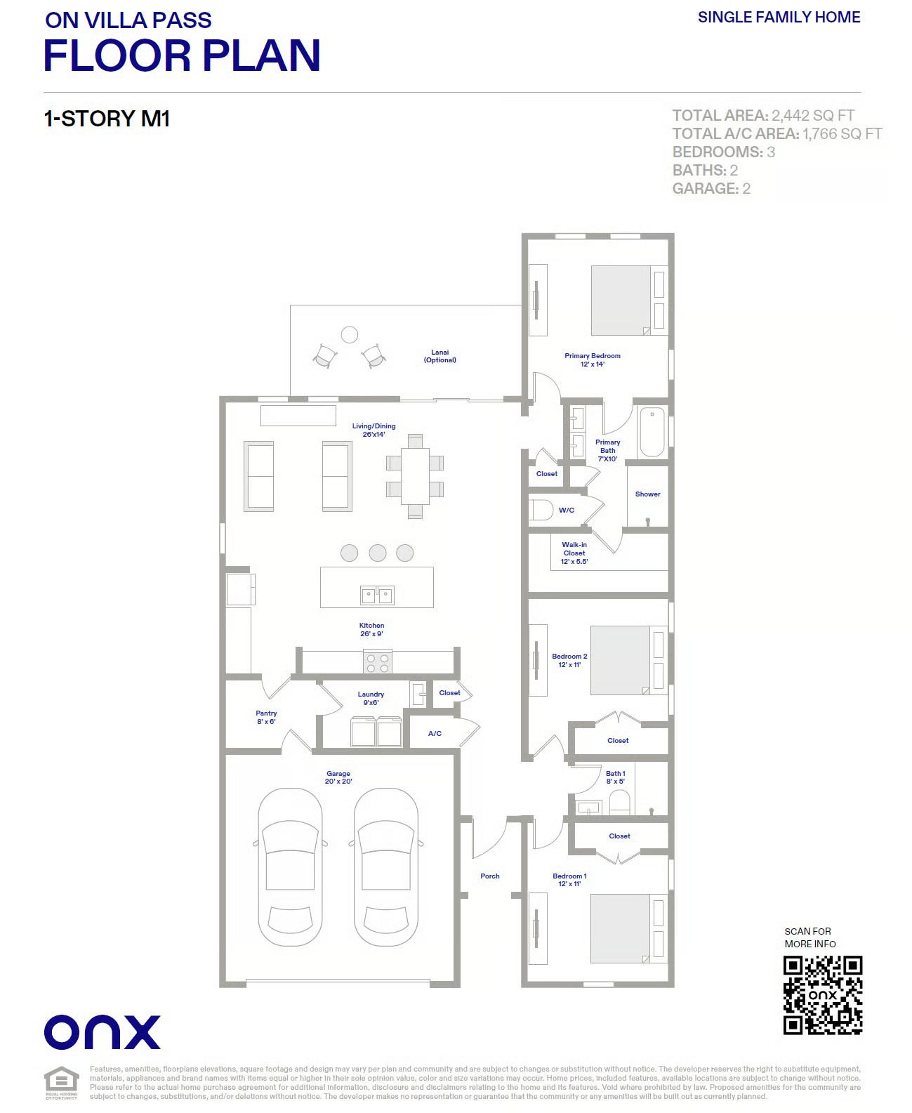 Onx Model 1L Villa Pass Floorplan